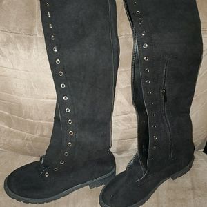 Long boots over the knee